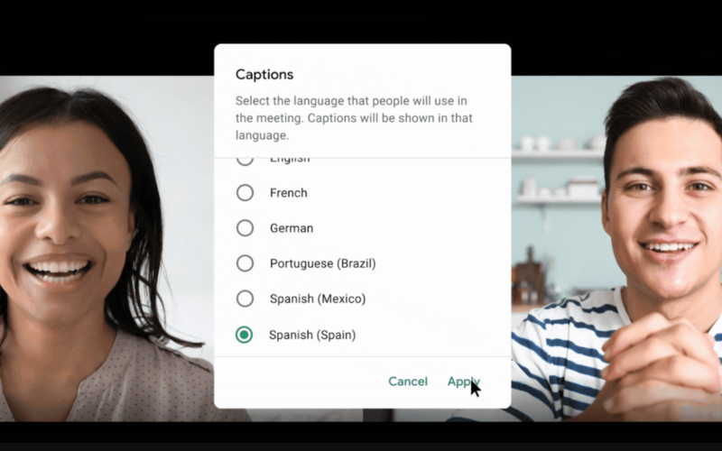 Ahora Google Meet  traduce un idioma extranjero en tiempo real.